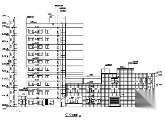 [绣山]某街道社区十层服务中心、菜市场建筑施工套图（满...cad施工图下载【ID:165142109】