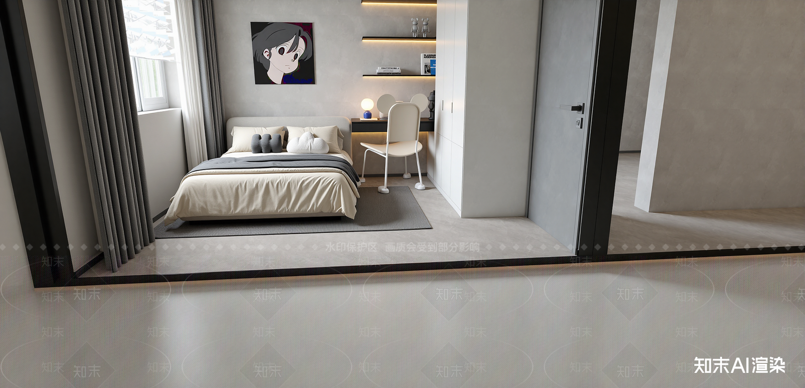 现代家居卧室SU模型下载【ID:1216025601】