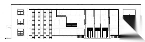 某三层办公楼建筑方案图cad施工图下载【ID:165424105】