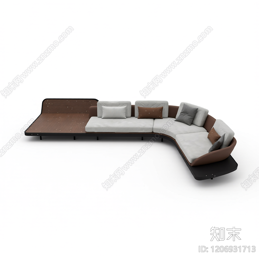L型组合沙发3D模型下载【ID:1206931713】