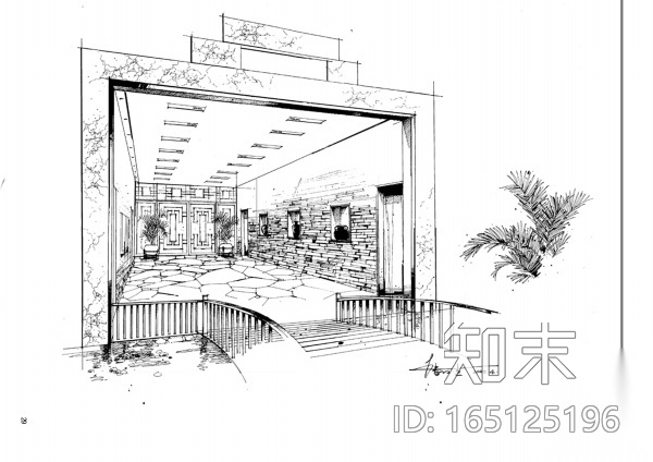 [学生资料]56张室内手绘线稿施工图下载【ID:165125196】