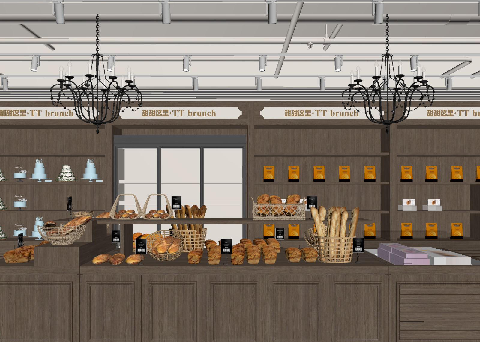 法式面包店3D模型下载【ID:1214945669】