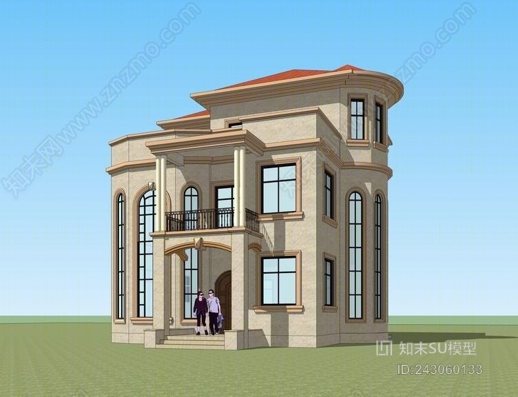 新农村自建房欧式SU模型下载【ID:243060133】