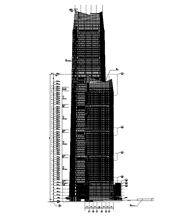 [山东]300米超高层某知名酒店办公综合施工图（16年酒...cad施工图下载【ID:151647106】