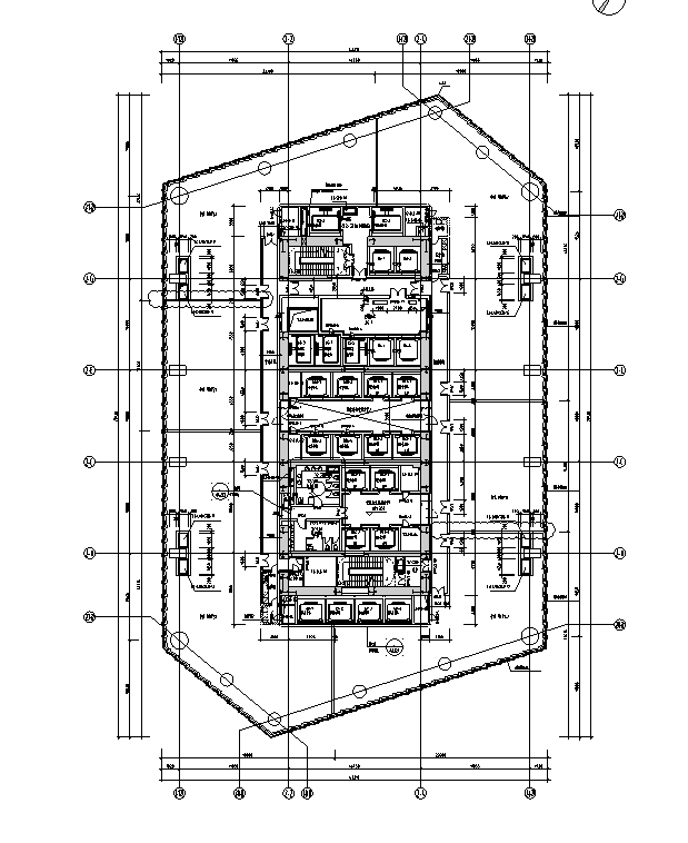 [山东]300米超高层某知名酒店办公综合施工图（16年酒...cad施工图下载【ID:151647106】