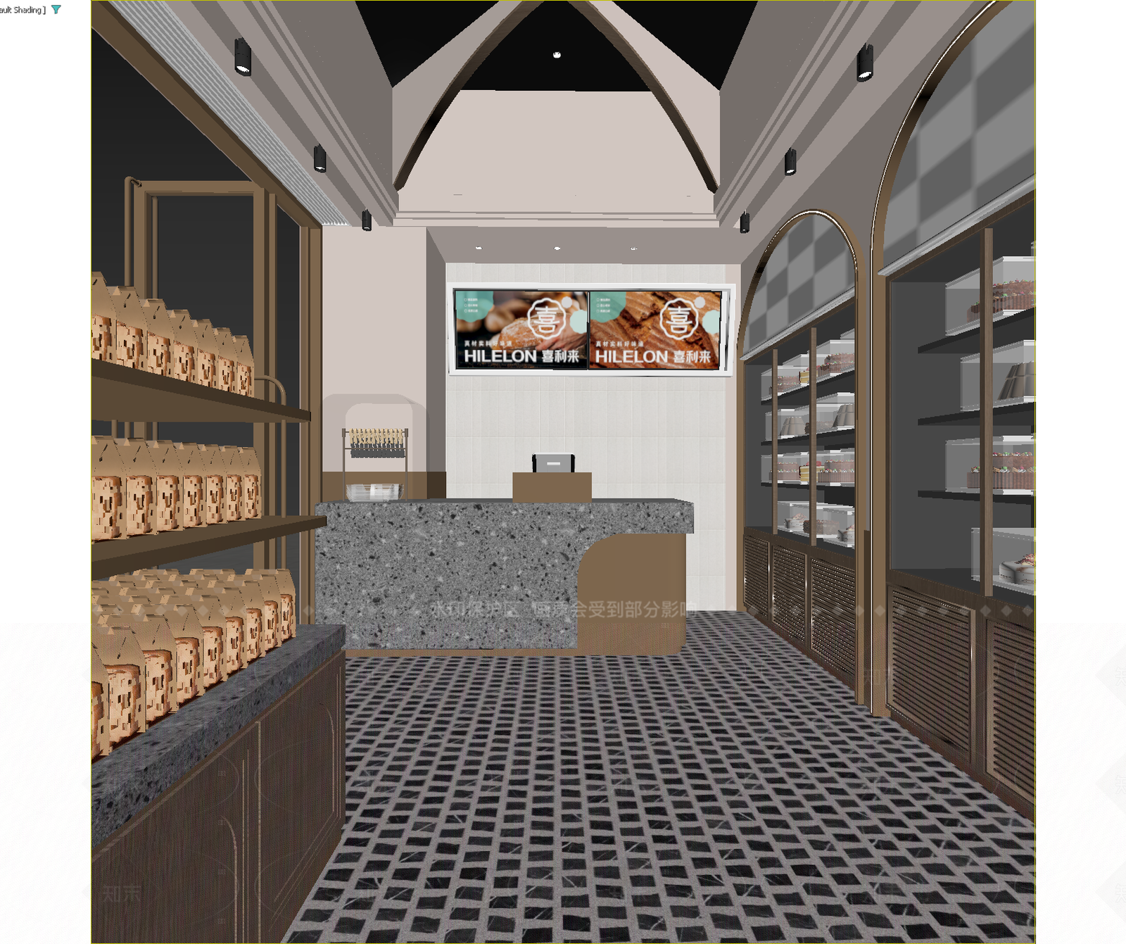 现代面包店3D模型下载【ID:1214939731】