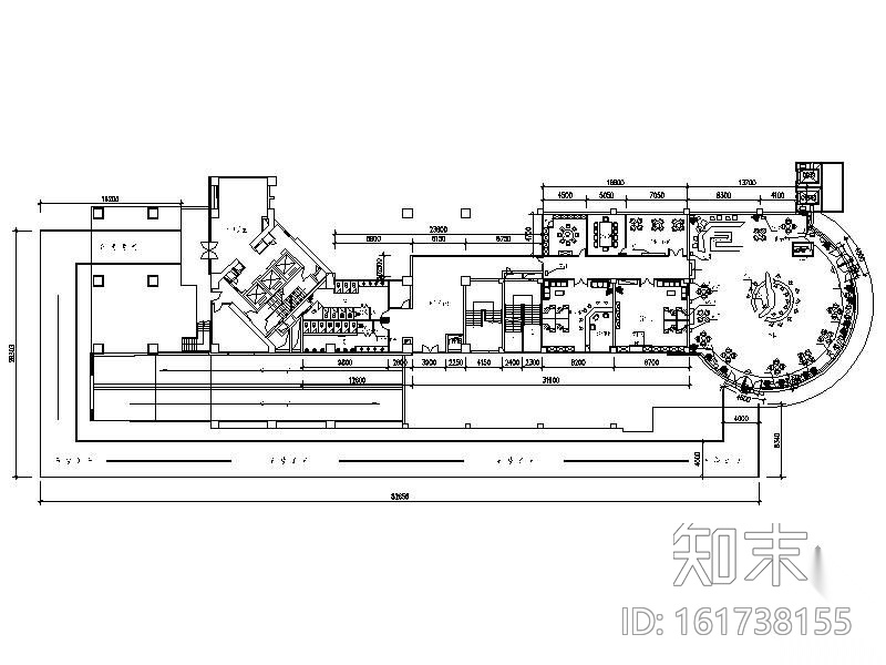 某地产售楼处施工图（含效果）cad施工图下载【ID:161738155】