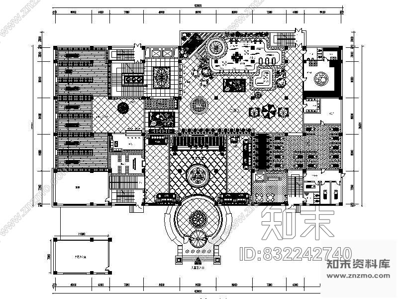 图块/节点石家庄某假日商务会馆平面布置图cad施工图下载【ID:832242740】
