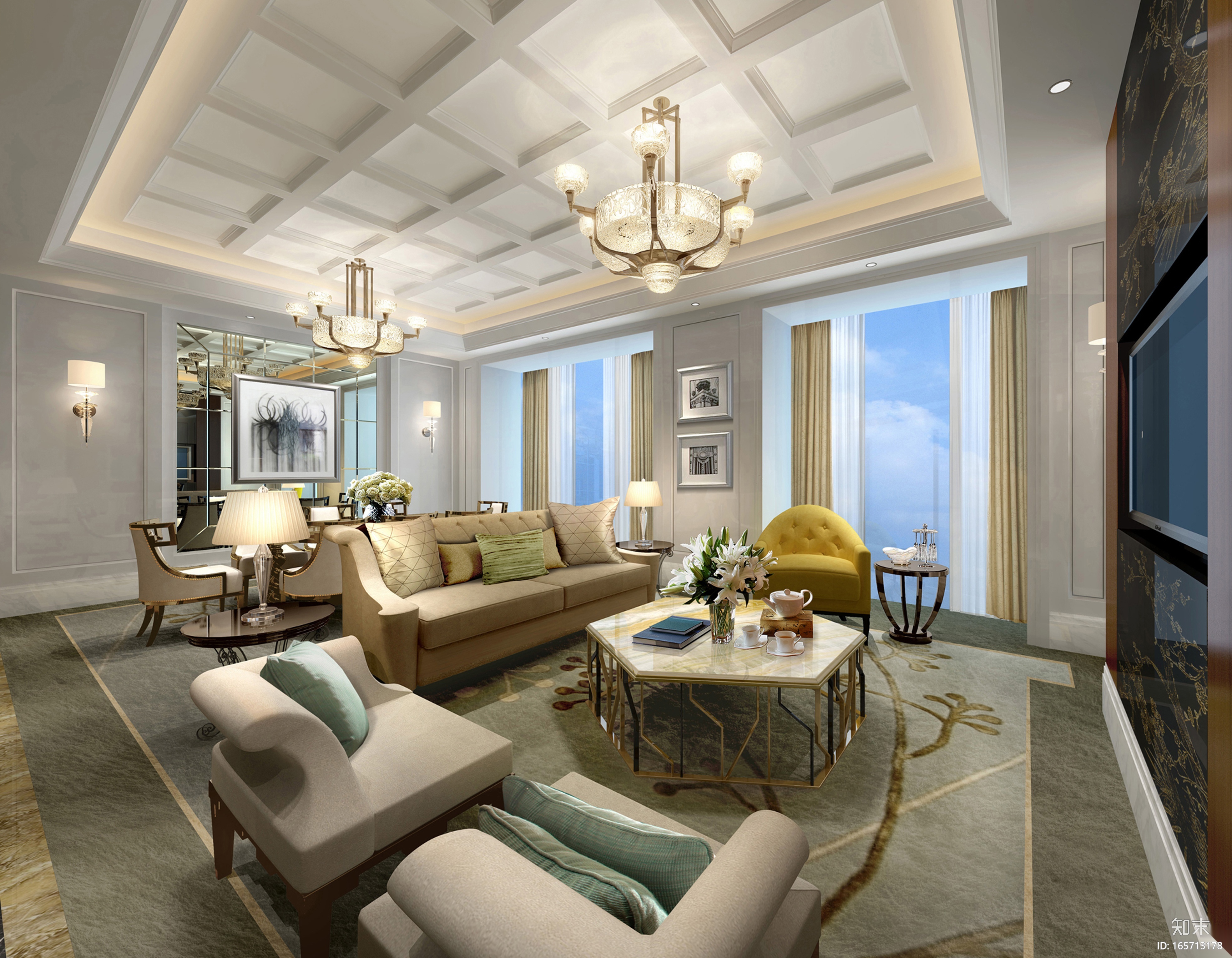 [新疆]金螳螂设计——沙湾大酒店内部装修施工图（附效果...施工图下载【ID:165713178】