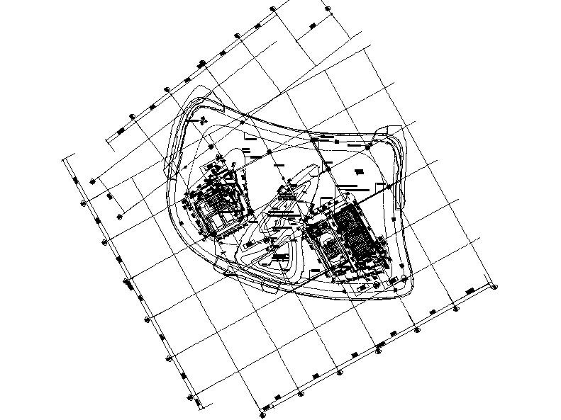 [北京]四层仿生表皮SOHO商业中心建筑施工图cad施工图下载【ID:151641196】