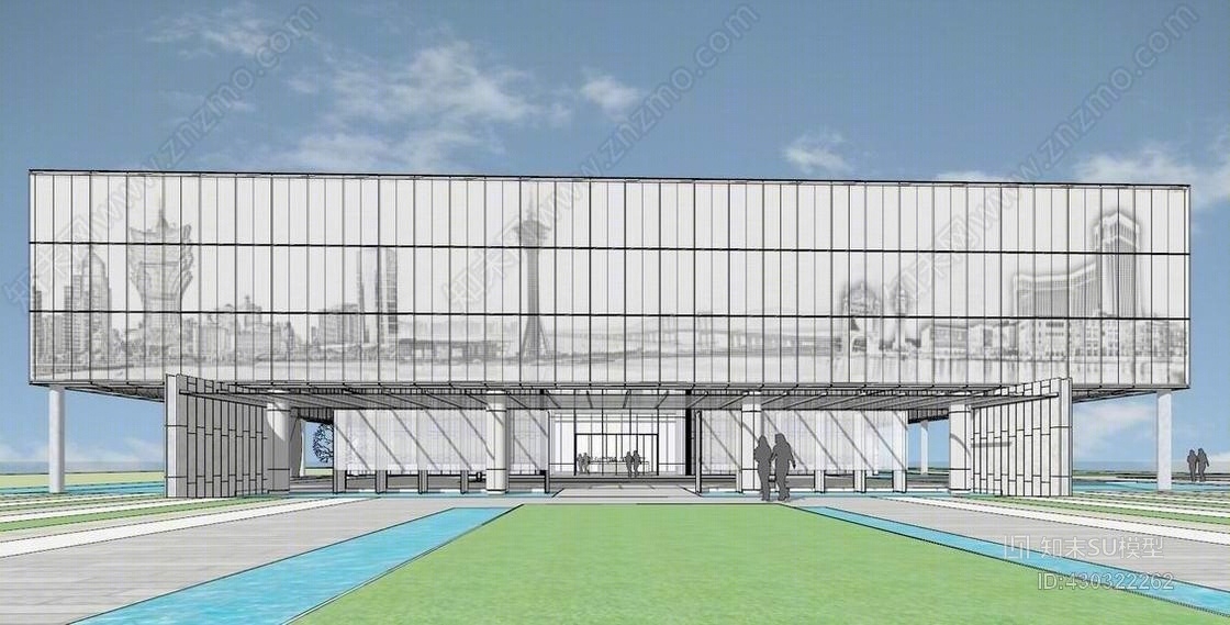 华润珠海横琴万象世界启动区售楼处SU模型下载【ID:430322262】