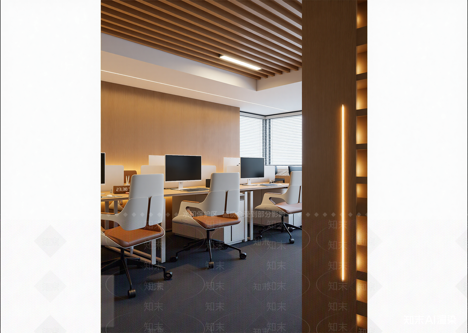 现代办公区3D模型下载【ID:1215193322】
