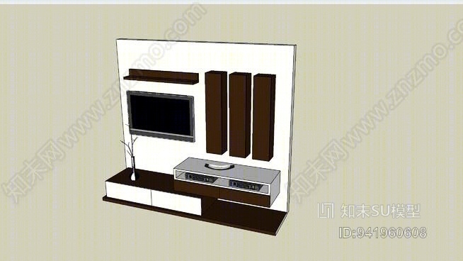 电视机SU模型下载【ID:941960608】