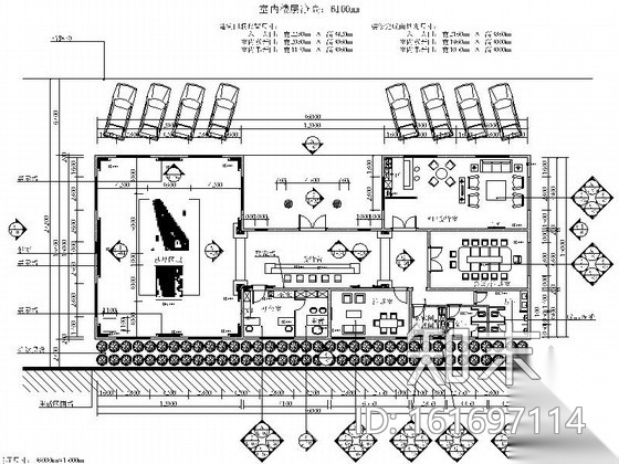 [广州]某五星级酒店项目展厅设计施工图cad施工图下载【ID:161697114】