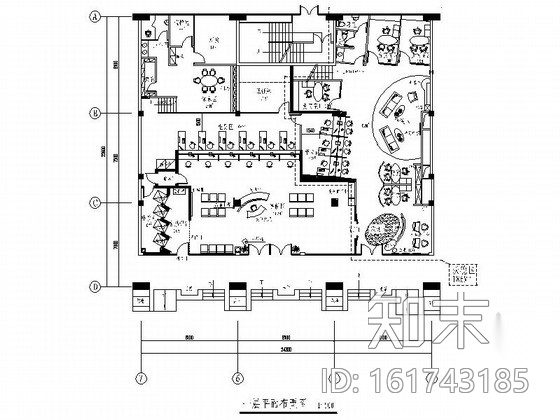 [北京]现代国际化综合金融服务机构支行精装修施工图cad施工图下载【ID:161743185】