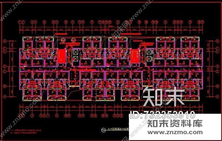 昆山宏图二期酒店式公寓cad施工图下载【ID:732353910】