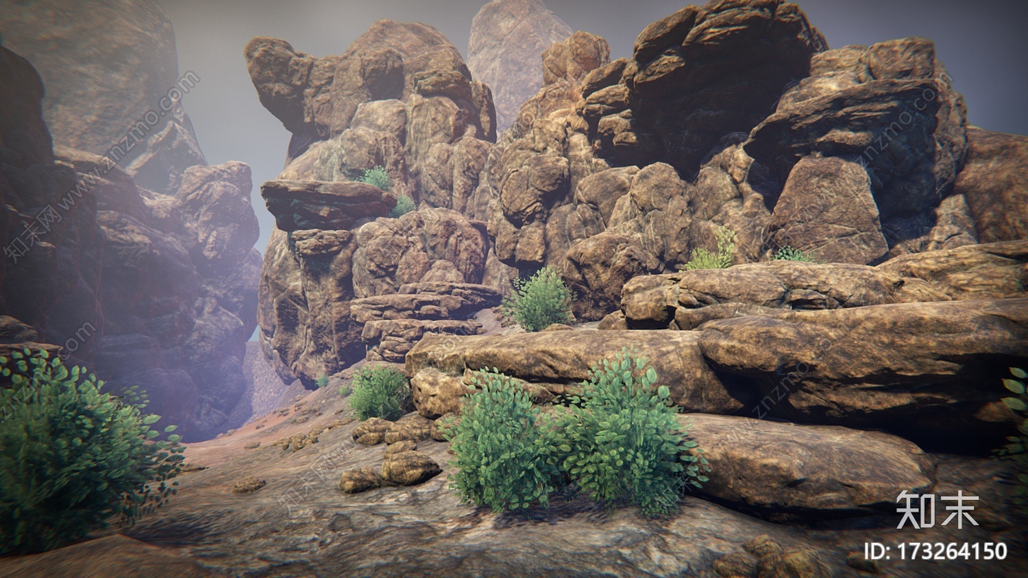 现代西部旷野石头CG模型下载【ID:173264150】