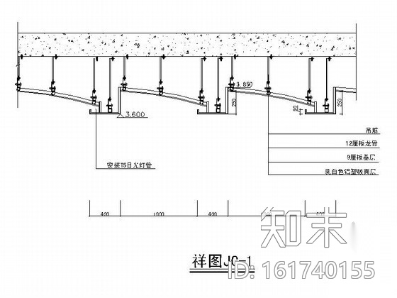 某办公楼多功能厅设计装修图cad施工图下载【ID:161740155】