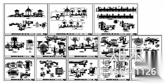 广东小区入口施工详图（包含总体规划）cad施工图下载【ID:166541126】