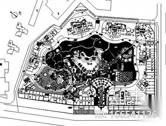 广东小区入口施工详图（包含总体规划）cad施工图下载【ID:166541126】