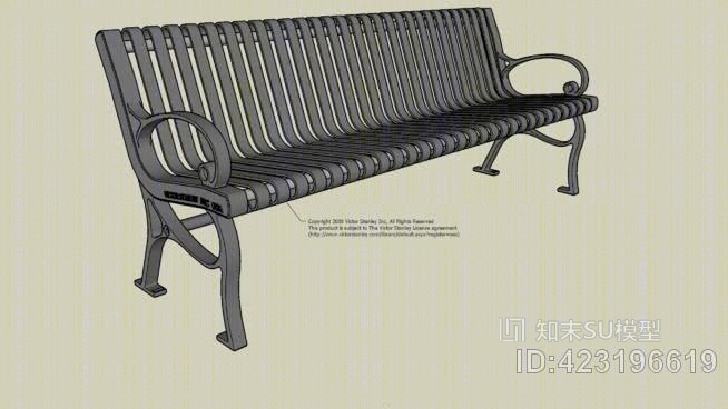 CR-138经典系列6FT板凳SU模型下载【ID:423196619】