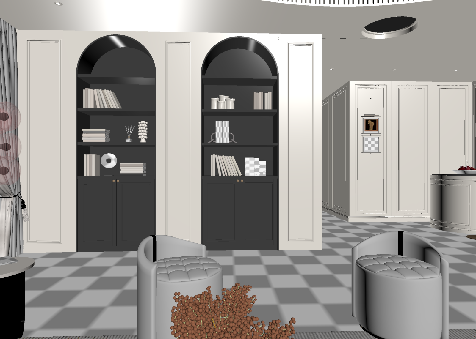 法式书房3D模型下载【ID:1215155274】