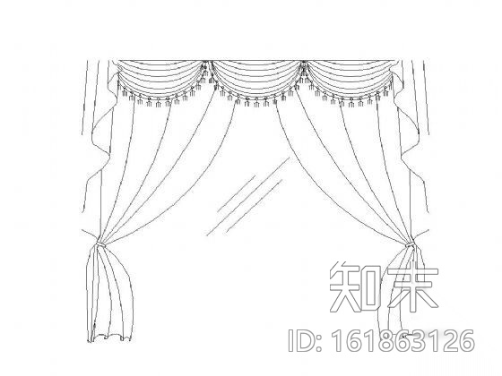 幽雅窗帘立面图块集cad施工图下载【ID:161863126】