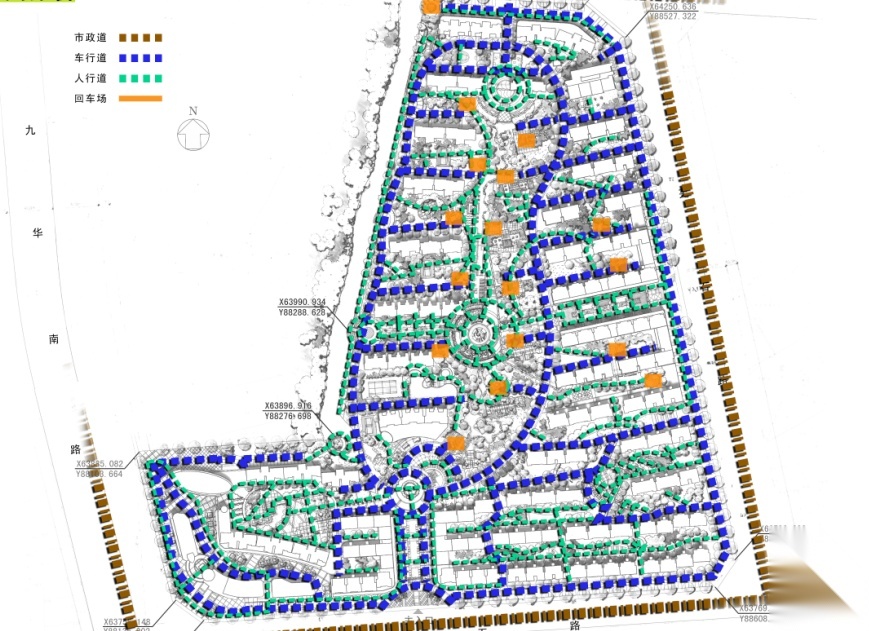 安徽高等住宅景观规划设计方案cad施工图下载【ID:161082103】