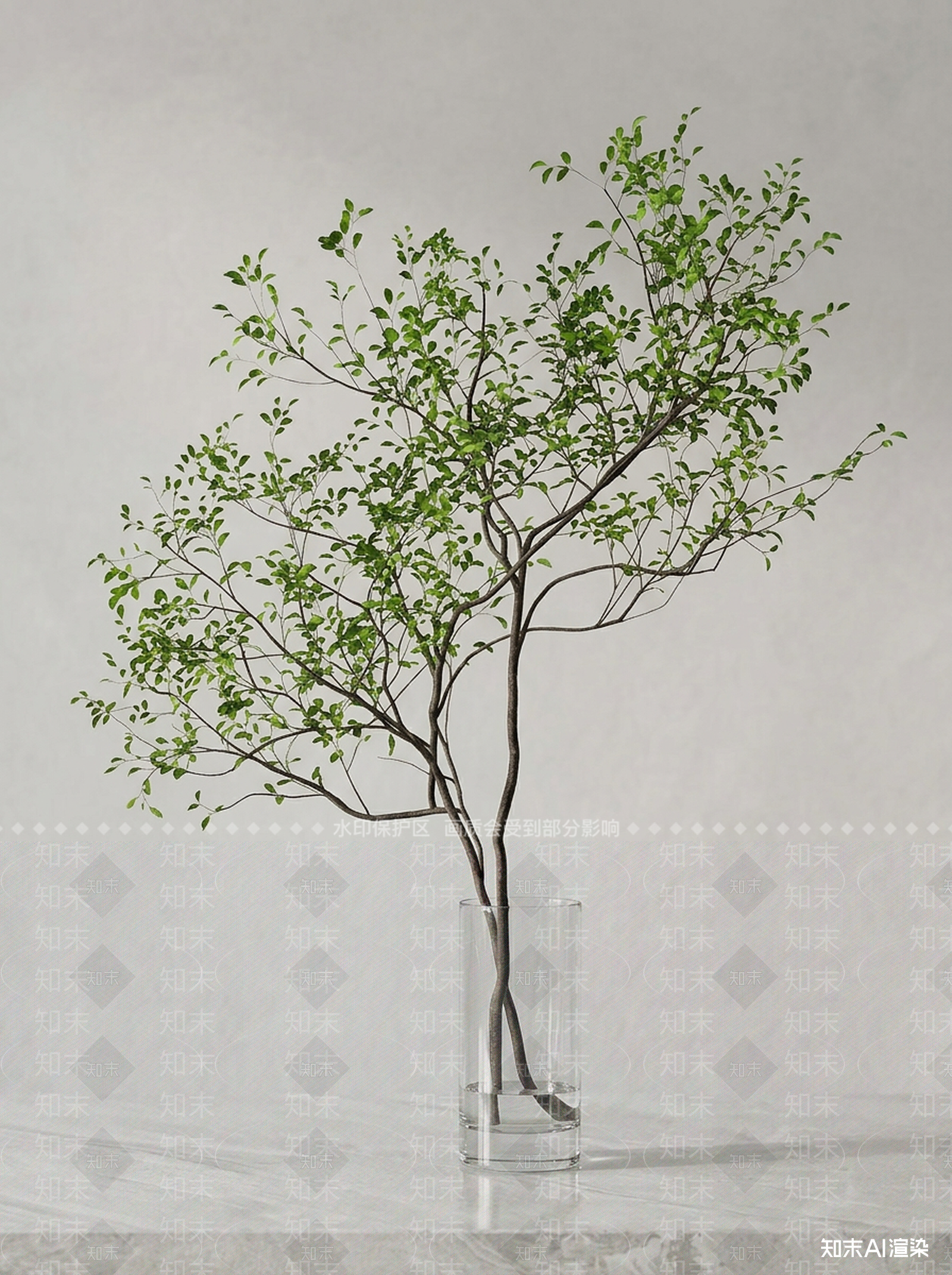 艺术绿植乔木3D模型下载【ID:1227513817】