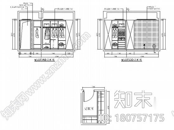 [福州]花园小区大四居样板间室内装修图cad施工图下载【ID:180757175】