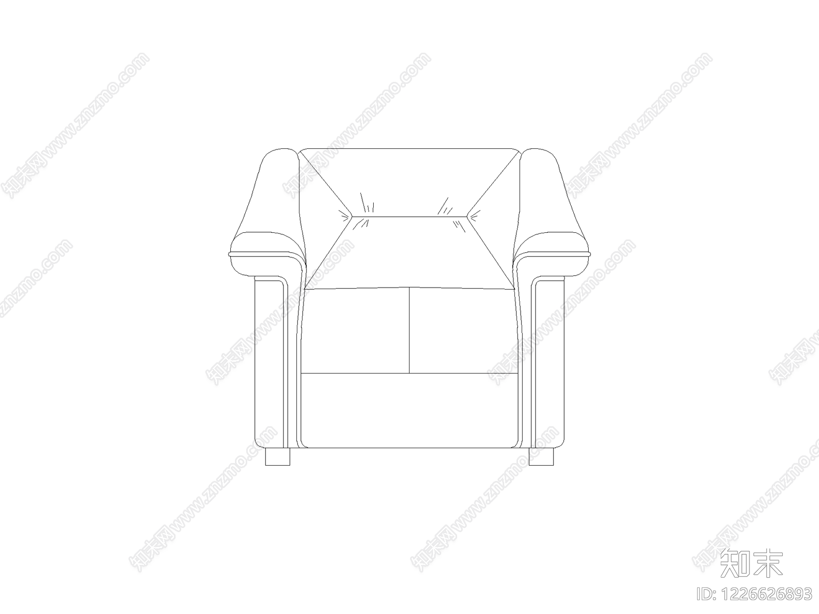 现代,意式沙发CAD图纸