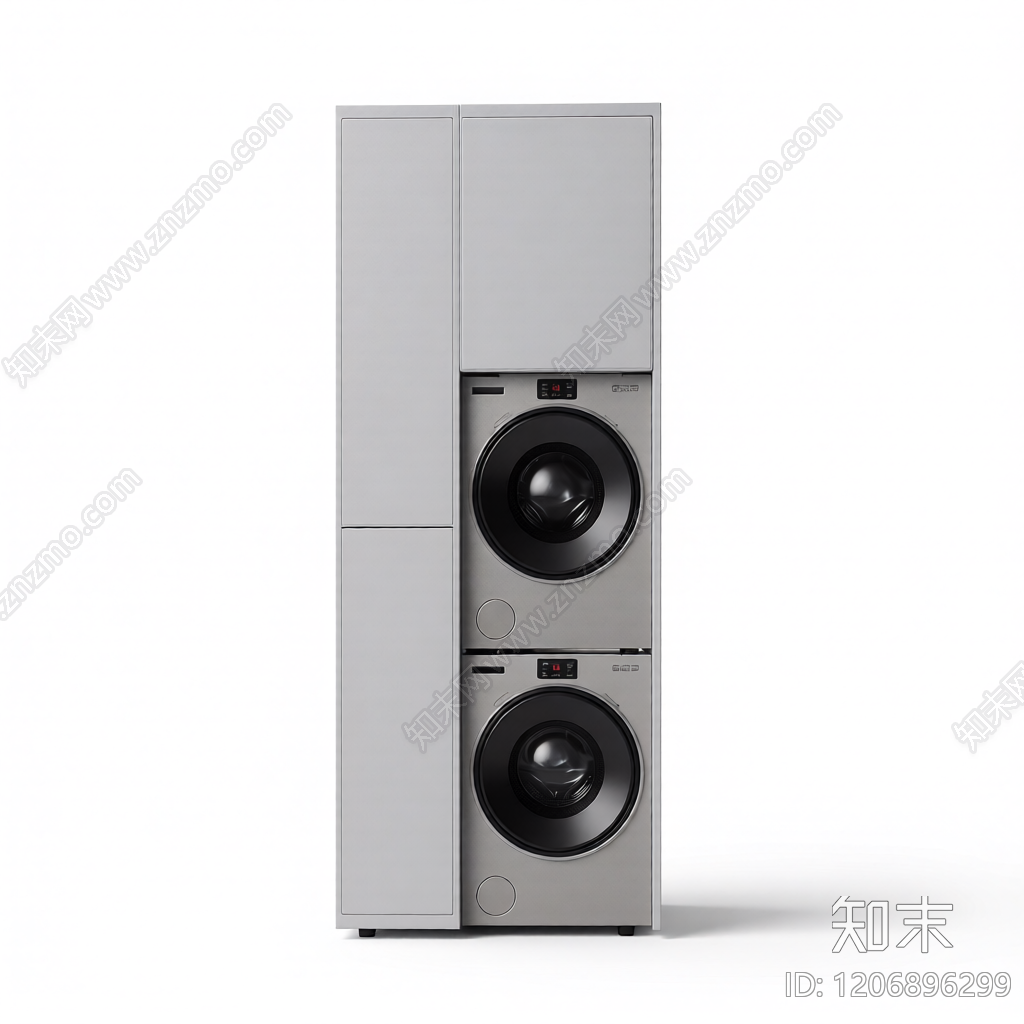 柜体集成洗衣组合3D模型下载【ID:1206896299】