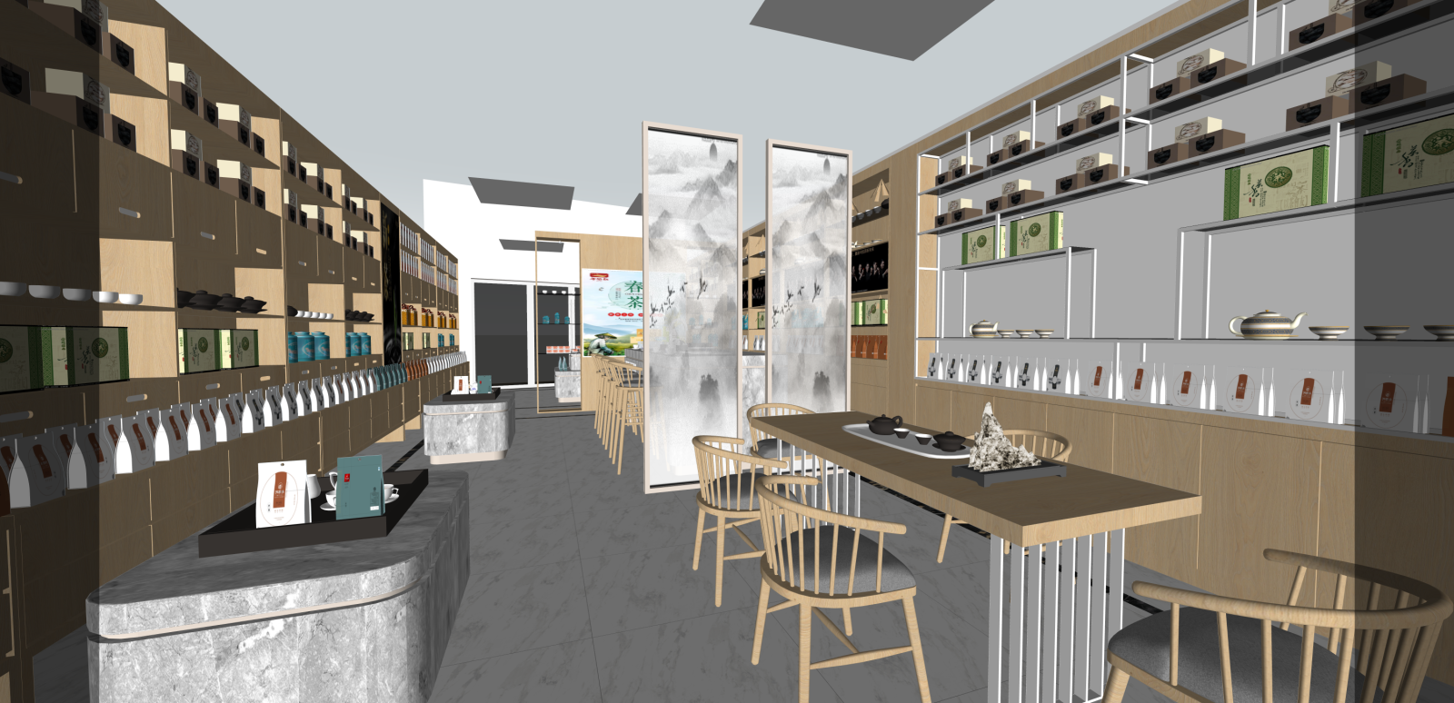现代其他店铺SU模型下载【ID:1215995016】