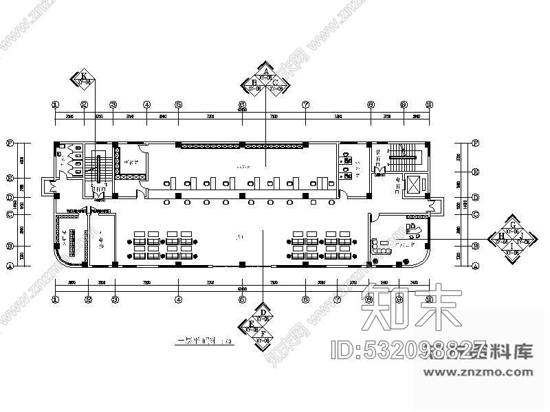 施工图安徽某国税局办公楼室内装饰cad施工图下载【ID:532098827】