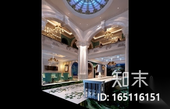 [上海]温泉度假售楼中心设计施工图（含效果）cad施工图下载【ID:165116151】