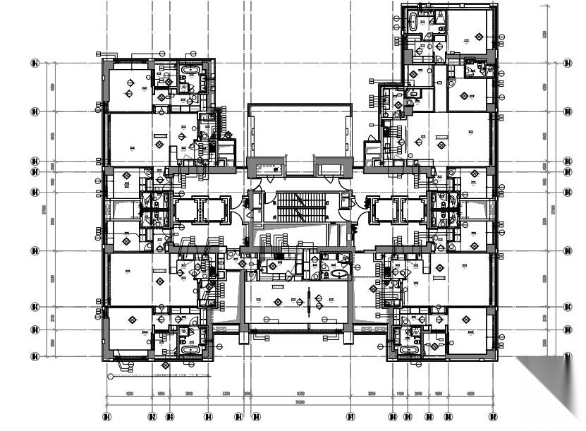 深圳湾悦府南北塔某样板间施工图+物料表cad施工图下载【ID:160651141】