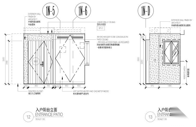 深圳湾悦府南北塔某样板间施工图+物料表cad施工图下载【ID:160651141】