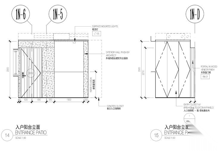 深圳湾悦府南北塔某样板间施工图+物料表cad施工图下载【ID:160651141】