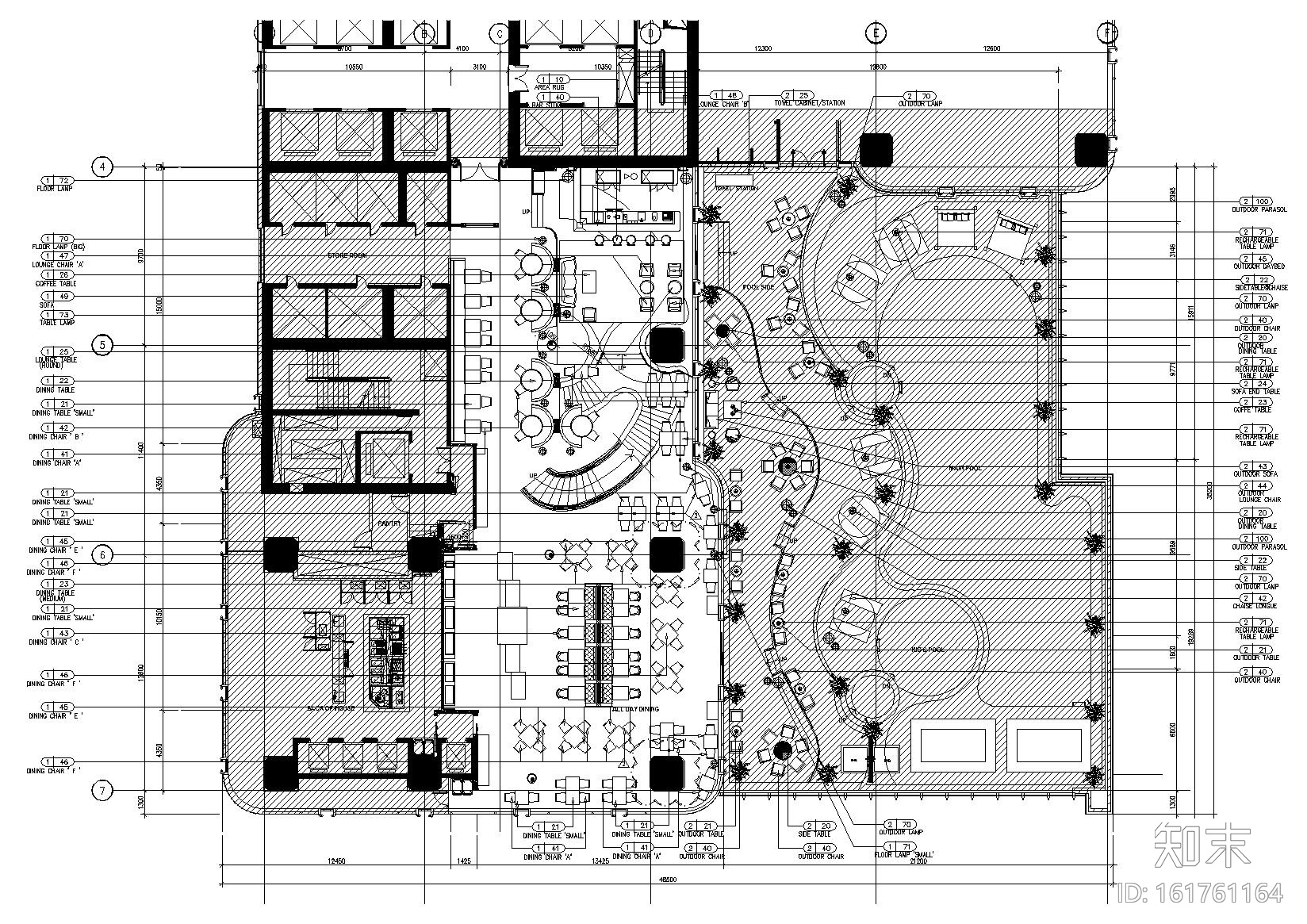 ​[越南]时代广场酒店全日制餐厅全套施工图cad施工图下载【ID:161761164】