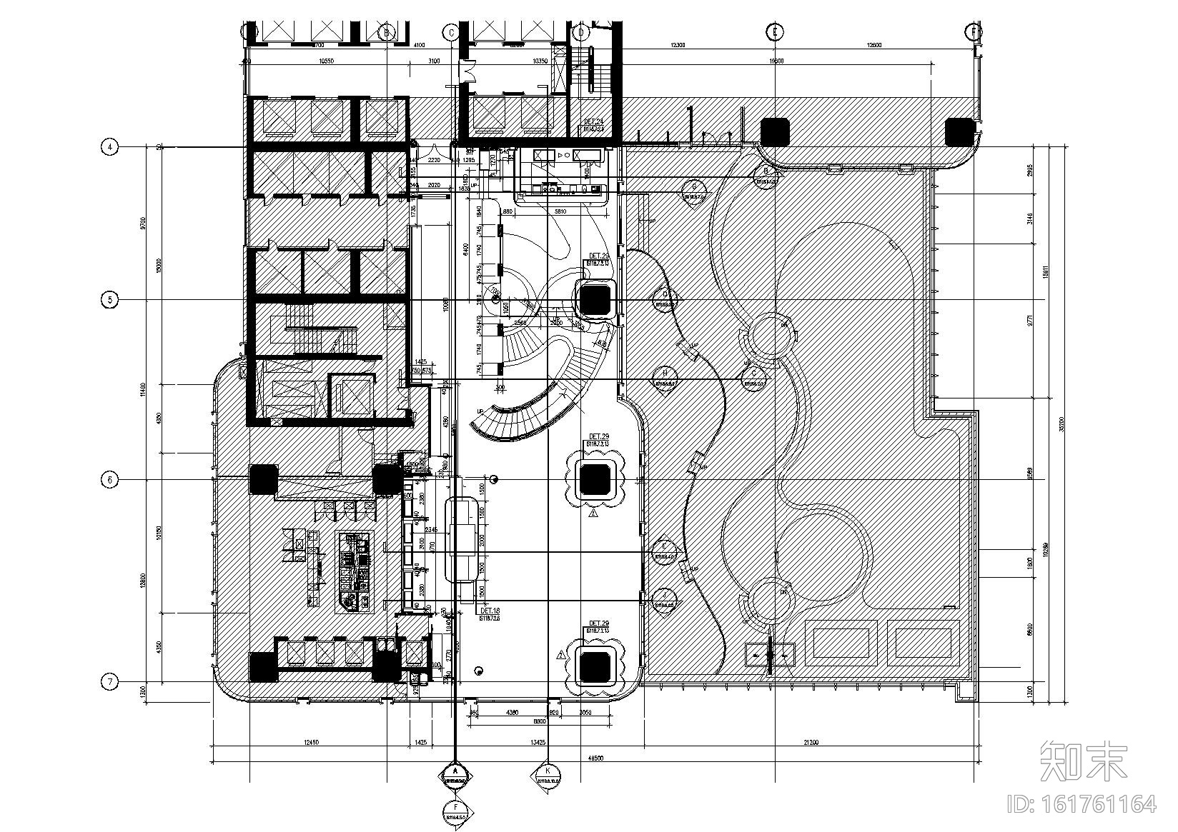 ​[越南]时代广场酒店全日制餐厅全套施工图cad施工图下载【ID:161761164】