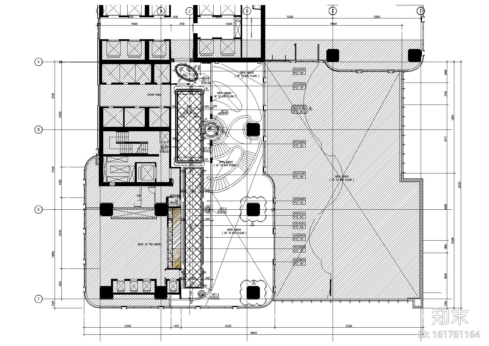 ​[越南]时代广场酒店全日制餐厅全套施工图cad施工图下载【ID:161761164】