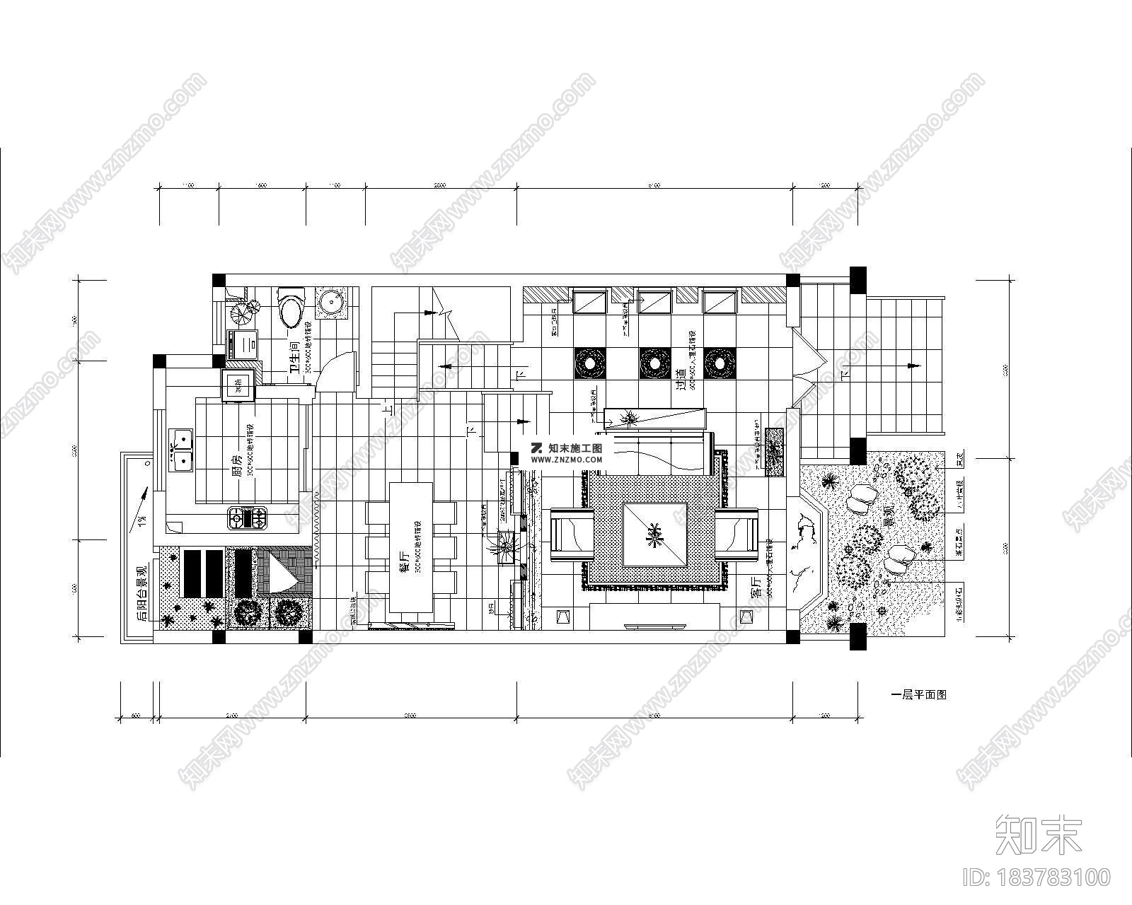 新古典风格别墅CAD装修图套图施工图下载【ID:183783100】