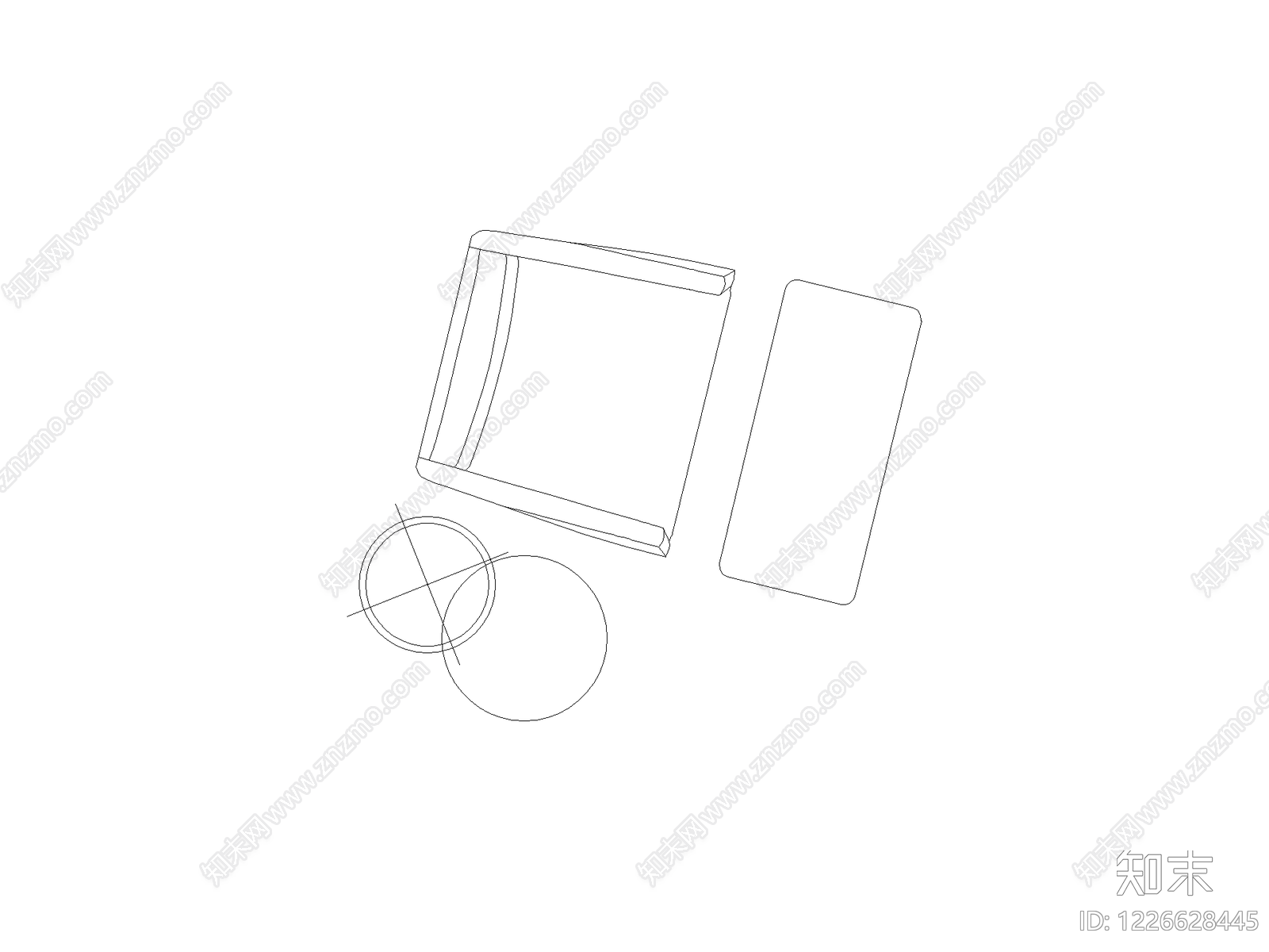 现代,意式沙发CAD图纸