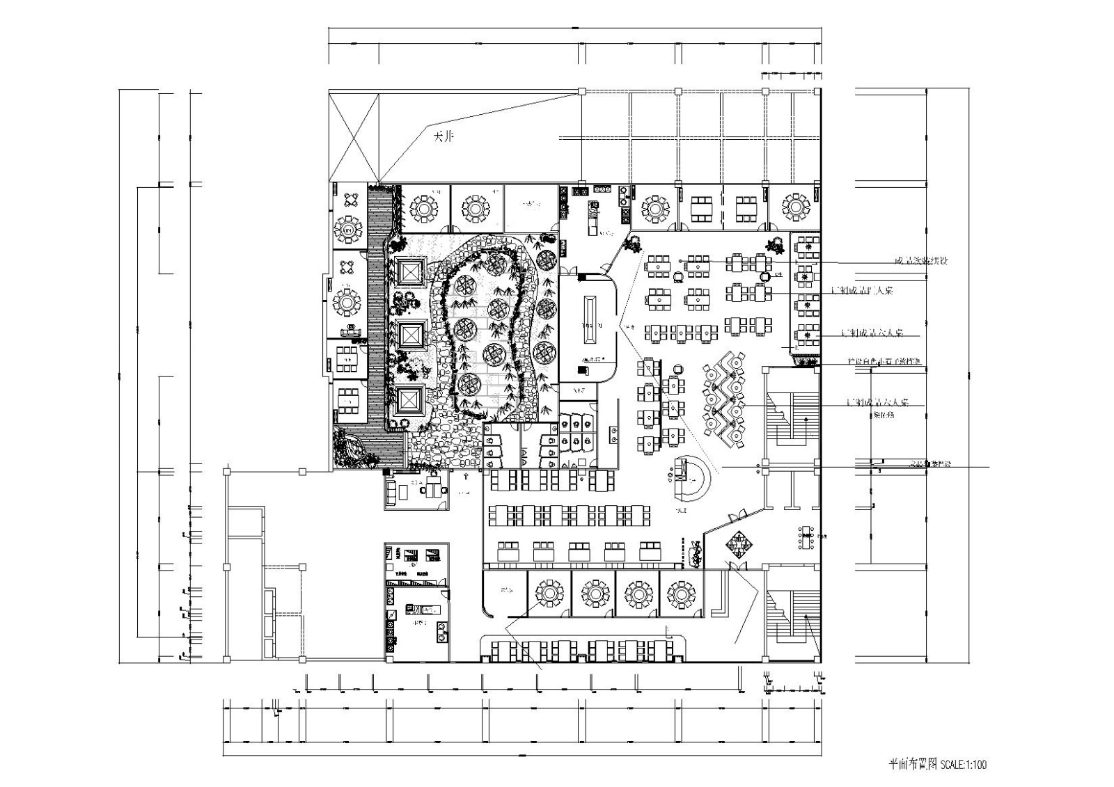 铜锅火锅店装饰设计施工图+3D模型+效果图施工图下载【ID:160708114】