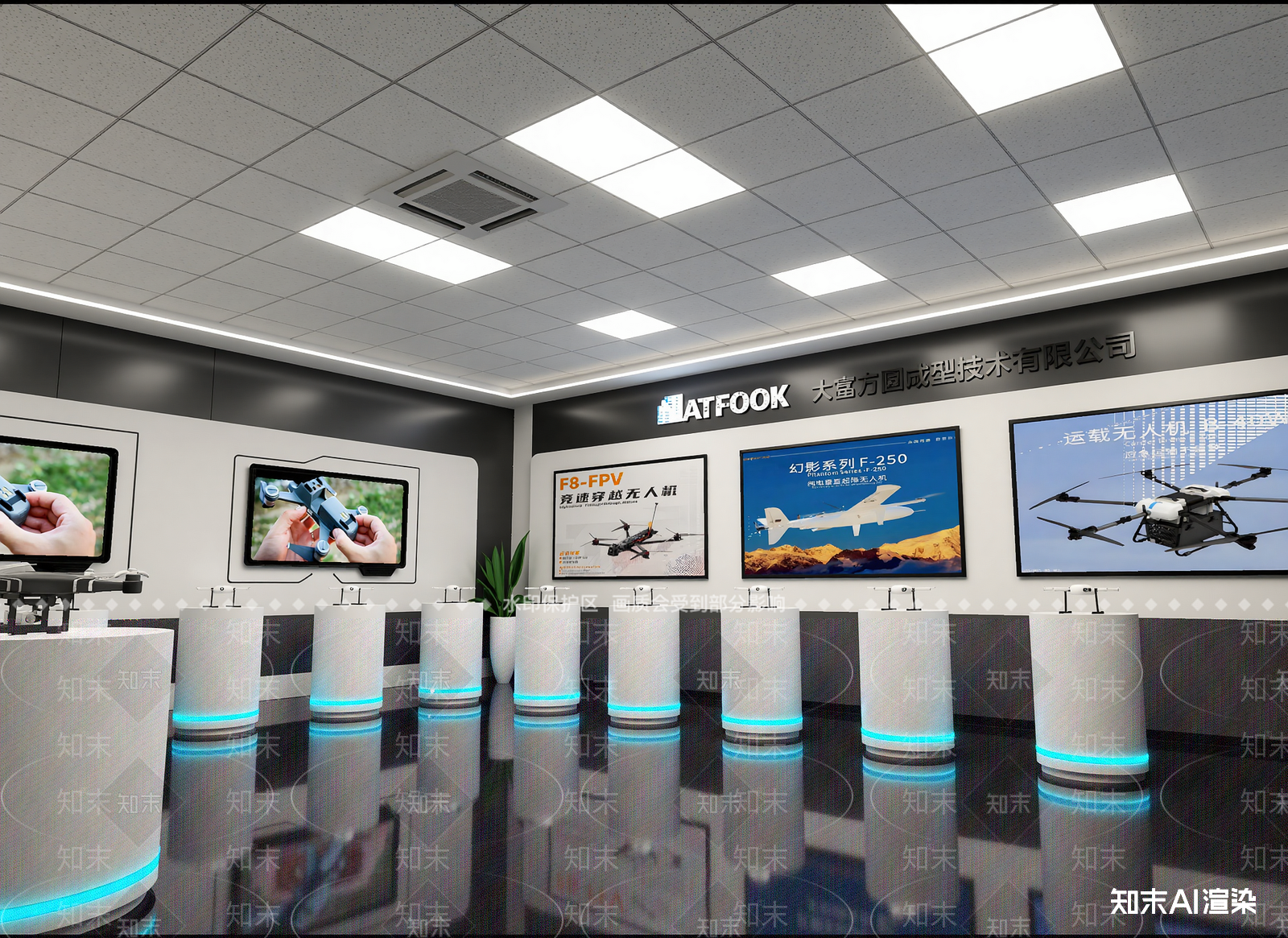 现代科技展厅3D模型下载【ID:1215070202】