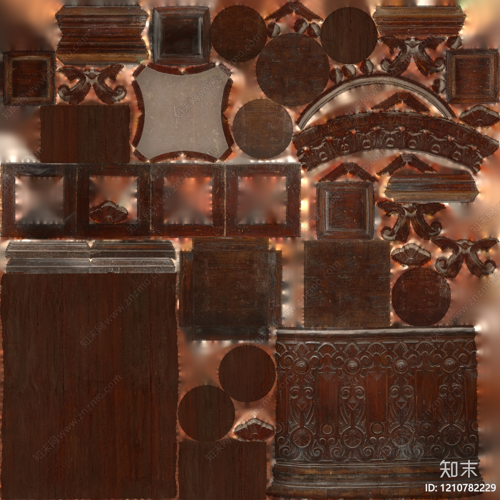 木材雕花贴图下载【ID:1210782229】