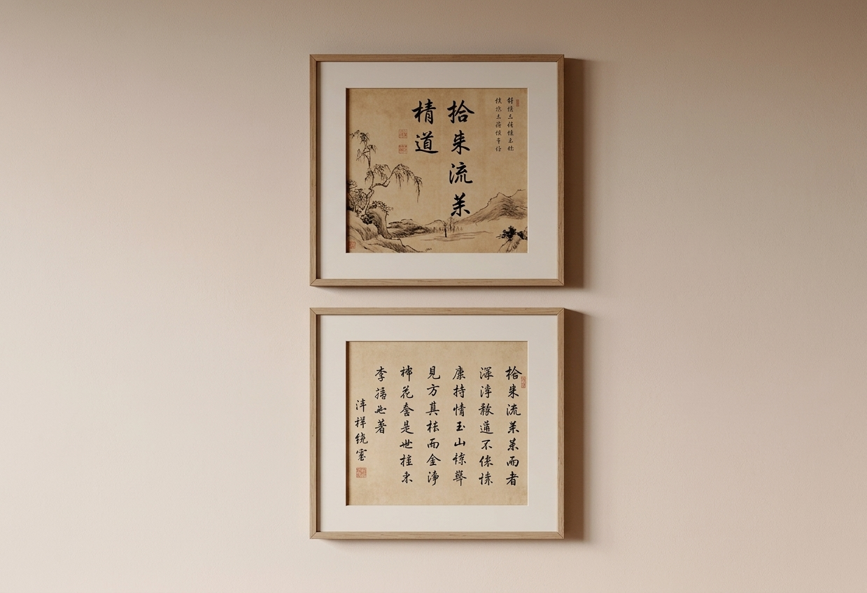 新中式字画SU模型草图