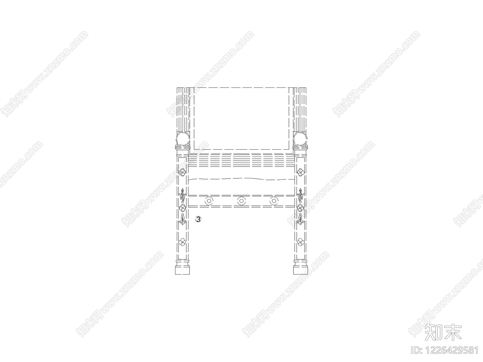 椅子cad施工图下载【ID:1226429581】