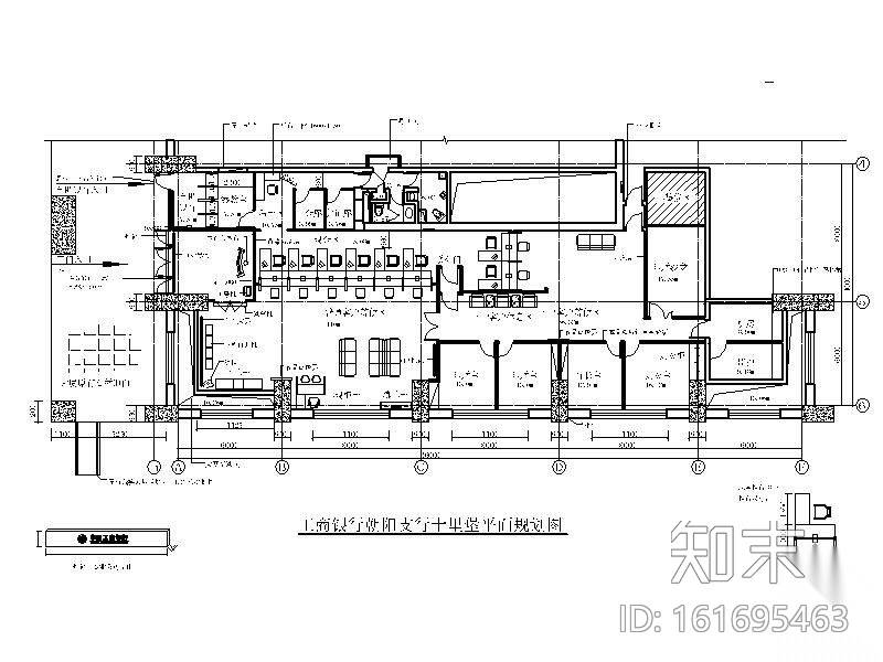 [北京]中国工商银行某支行装修图cad施工图下载【ID:161695463】