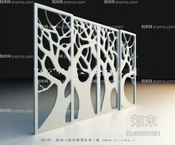 镂空屏风63D模型下载【ID:92337061】